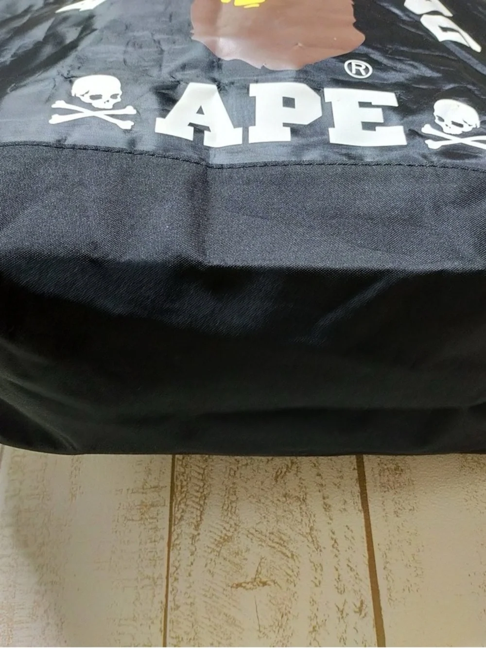 BAPE x MASTERMIND Japan Black Logo Tote Bag with inner pocket